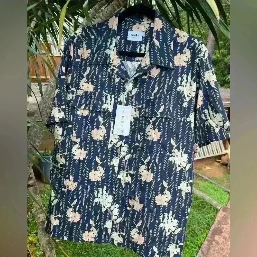 $185 No Nationality Daniel Aloha Floral Button Down Shirt Medium NN07